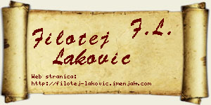 Filotej Laković vizit kartica